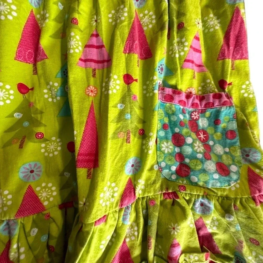 Jelly the Pug Christmas Dress 3T Long Sleeves Buttons Festive Holiday
